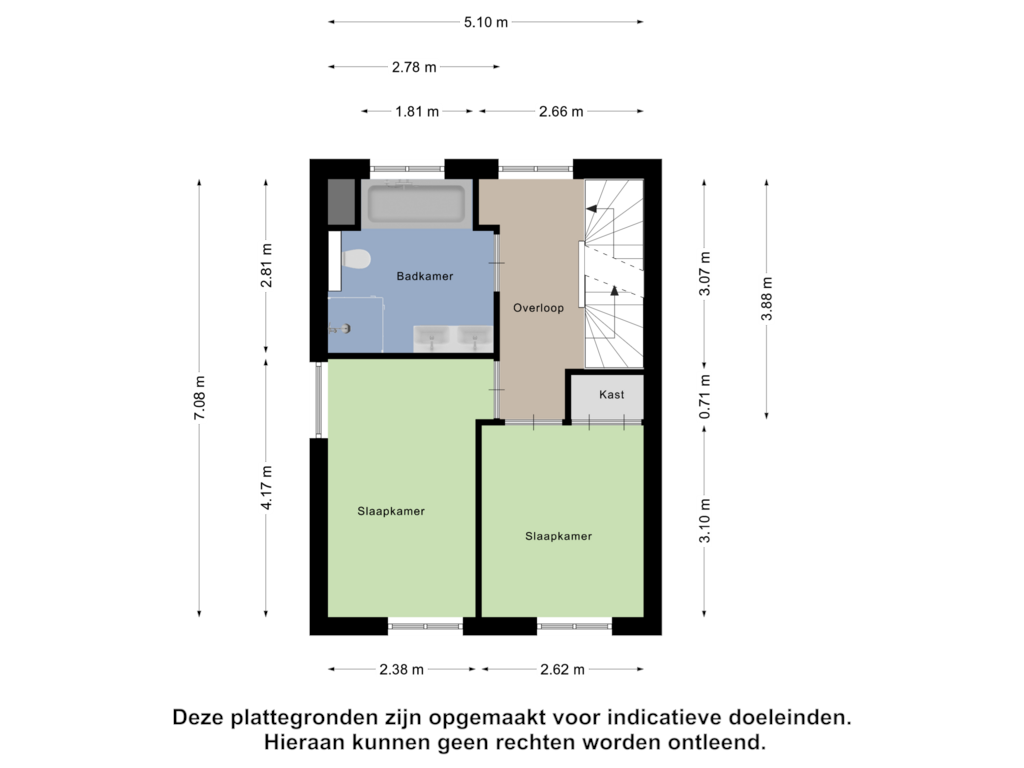 Bekijk plattegrond van Tweede Verdieping van Albardagracht 98