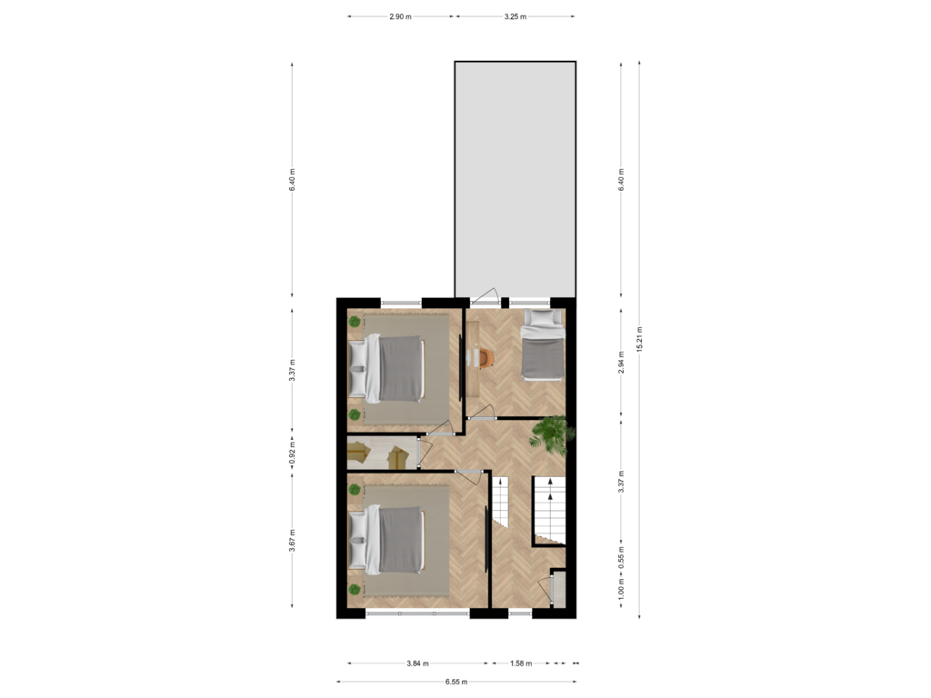 Bekijk plattegrond van Eerste verdieping van Julianastraat 2