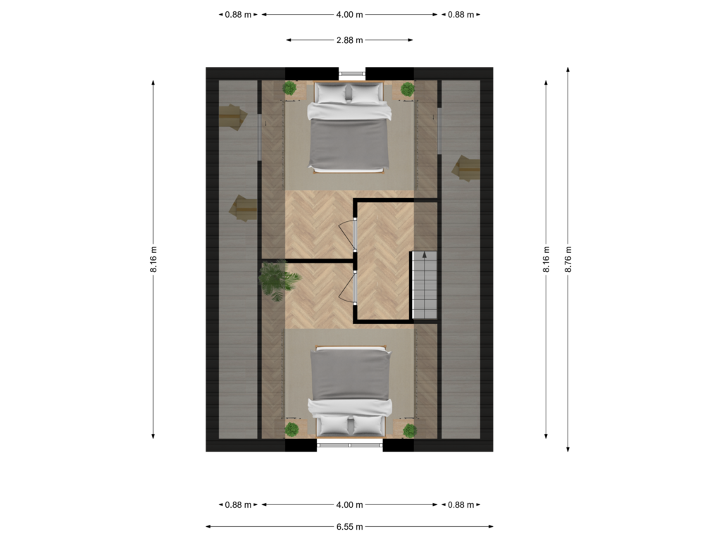 Bekijk plattegrond van Tweede verdieping van Julianastraat 2