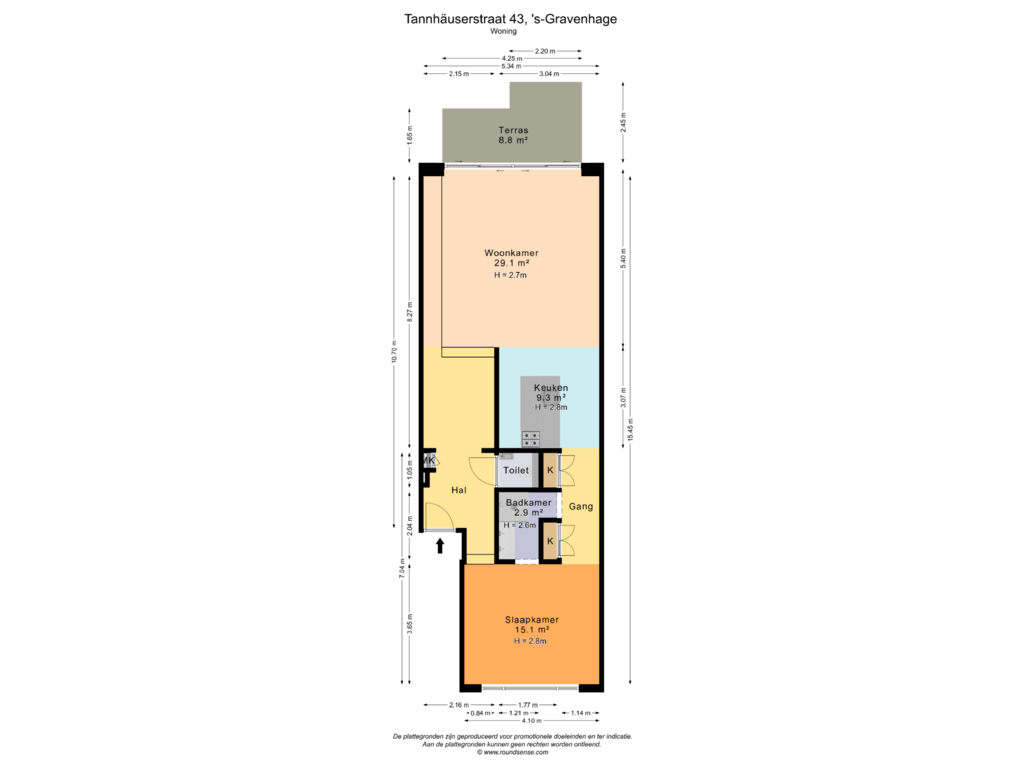 Bekijk plattegrond van Woning van Tannhäuserstraat 43