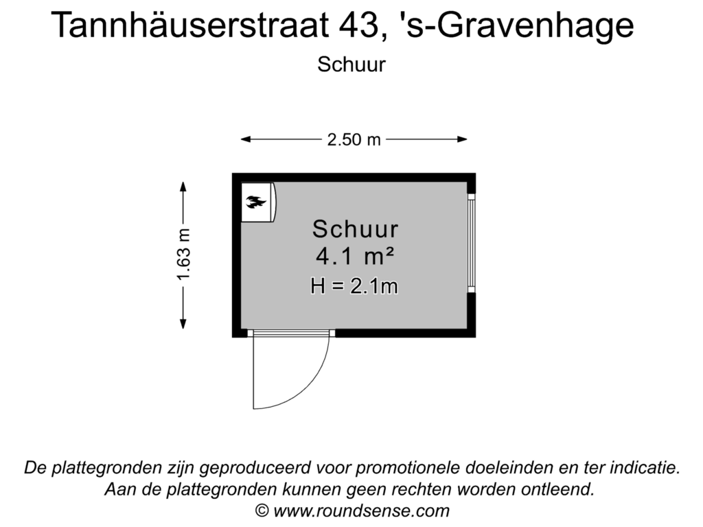 Bekijk plattegrond van Schuur van Tannhäuserstraat 43