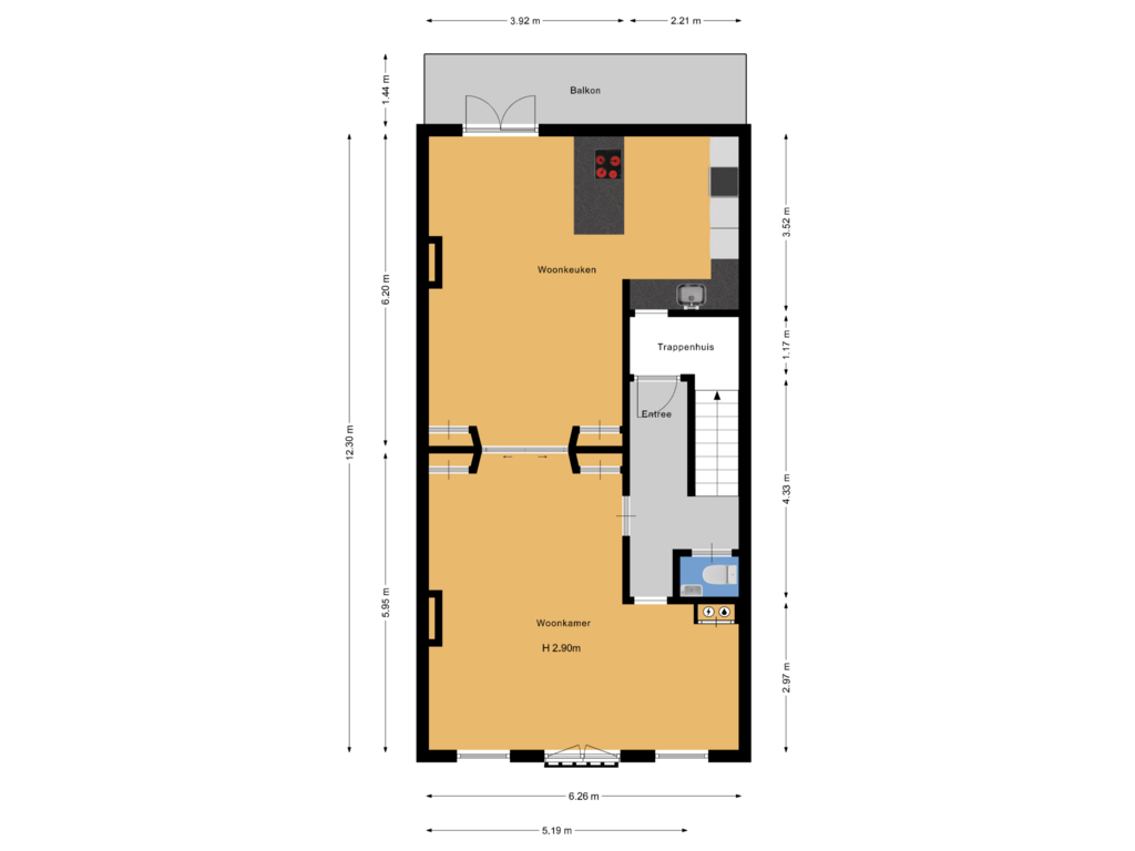 Bekijk plattegrond van 2e verdieping van Willemsparkweg 111-2