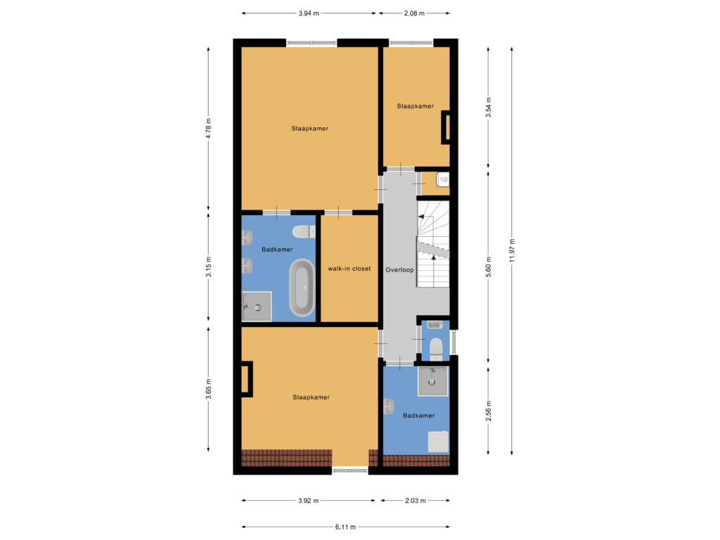 Bekijk plattegrond van 3e verdieping van Willemsparkweg 111-2