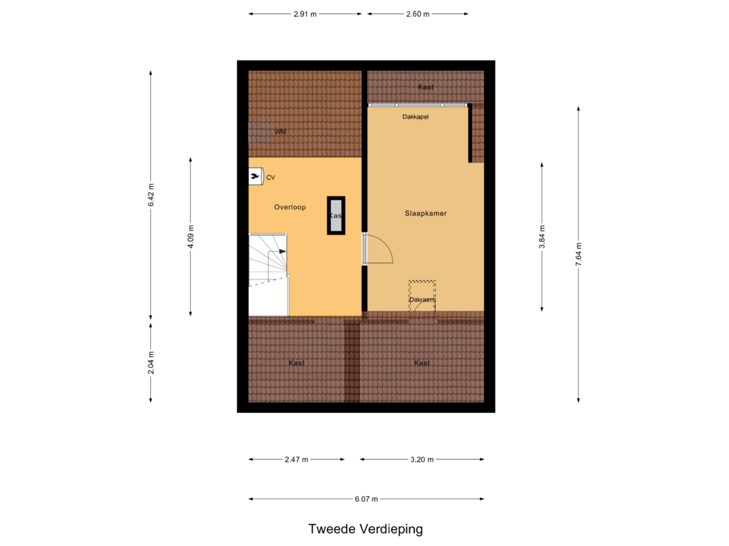 View floorplan of Tweede Verdieping of Tunnelweg 117