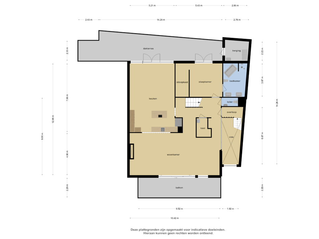 Bekijk plattegrond van 1e verdieping van Molenstraat 71