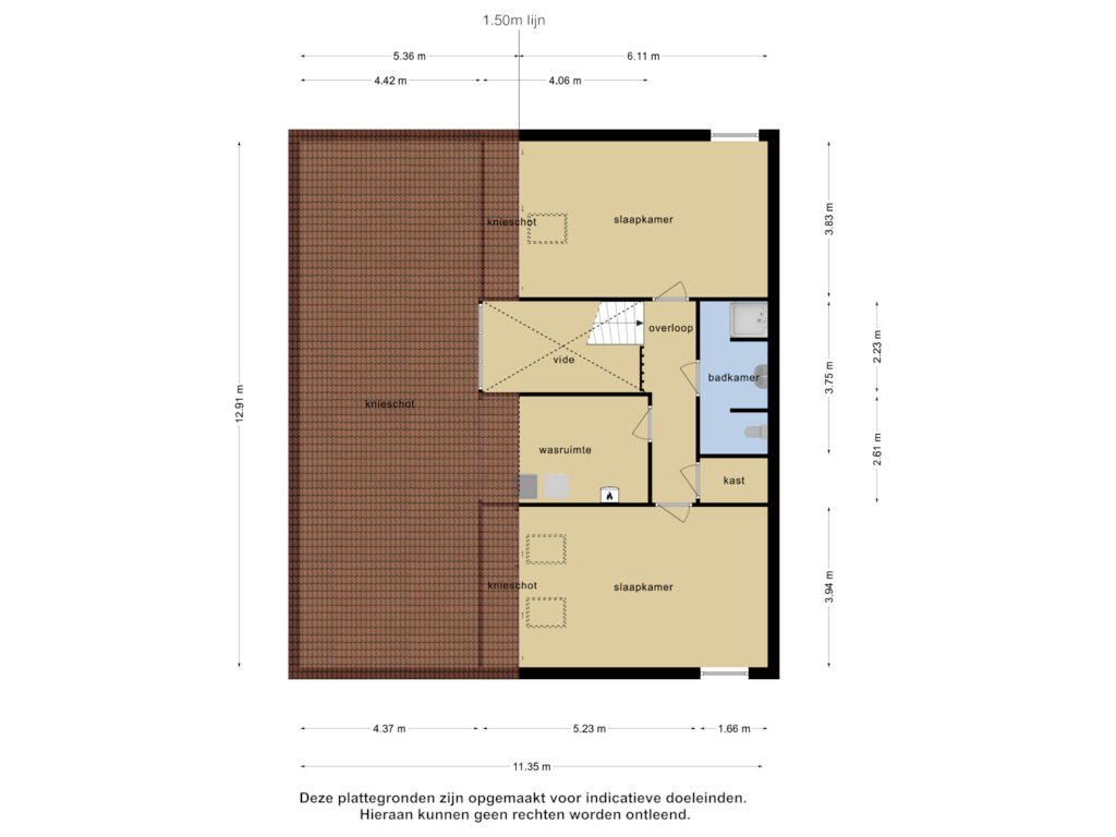 Bekijk plattegrond van 2e verdieping van Molenstraat 71