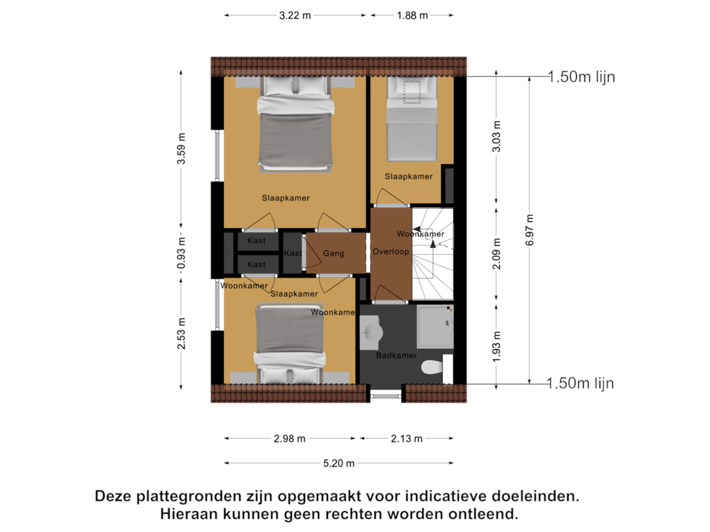 Bekijk plattegrond van Eerste Verdieping van Schanswijk 45