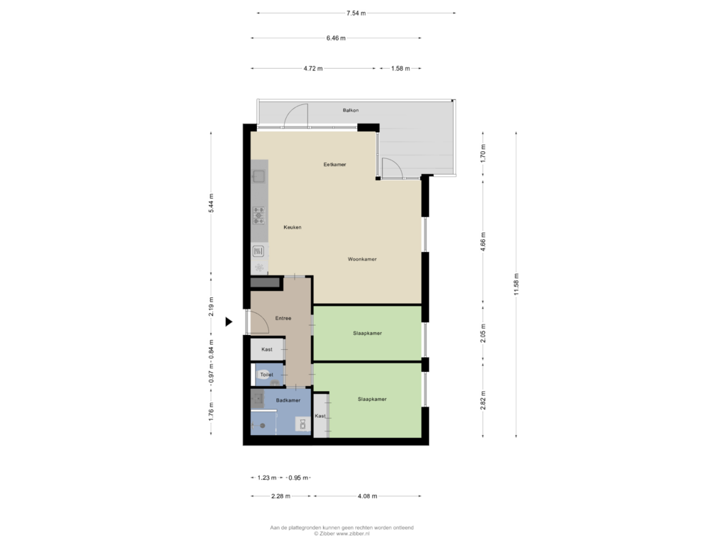 Bekijk plattegrond van Appartement van Jeltje de Bosch Kemperpad 125