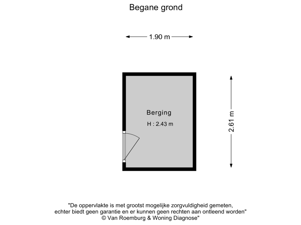 View floorplan of Berging of Warmoesstraat 34-E