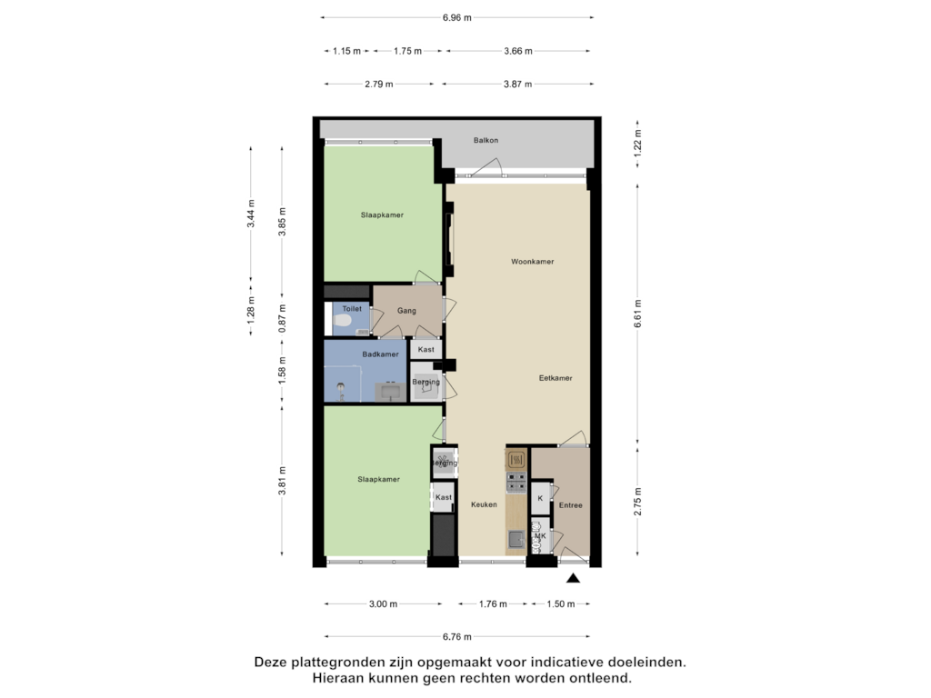 View floorplan of Appartement of Osdorper Ban 373