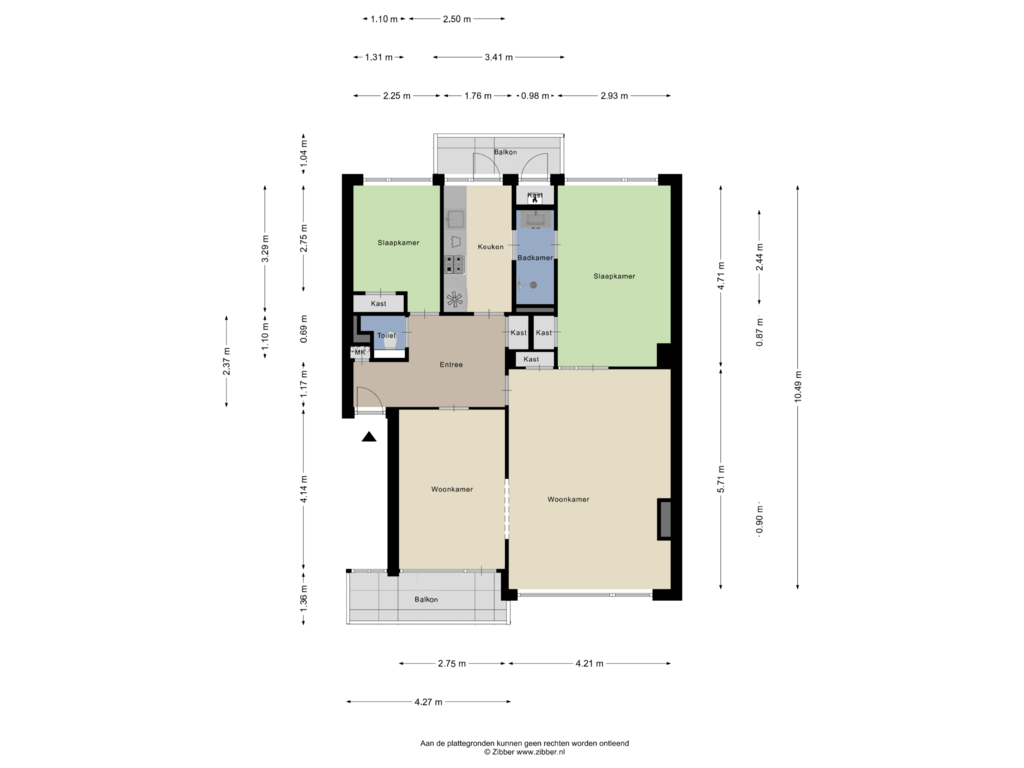 Bekijk plattegrond van Appartement van Ridderspoorlaan 91