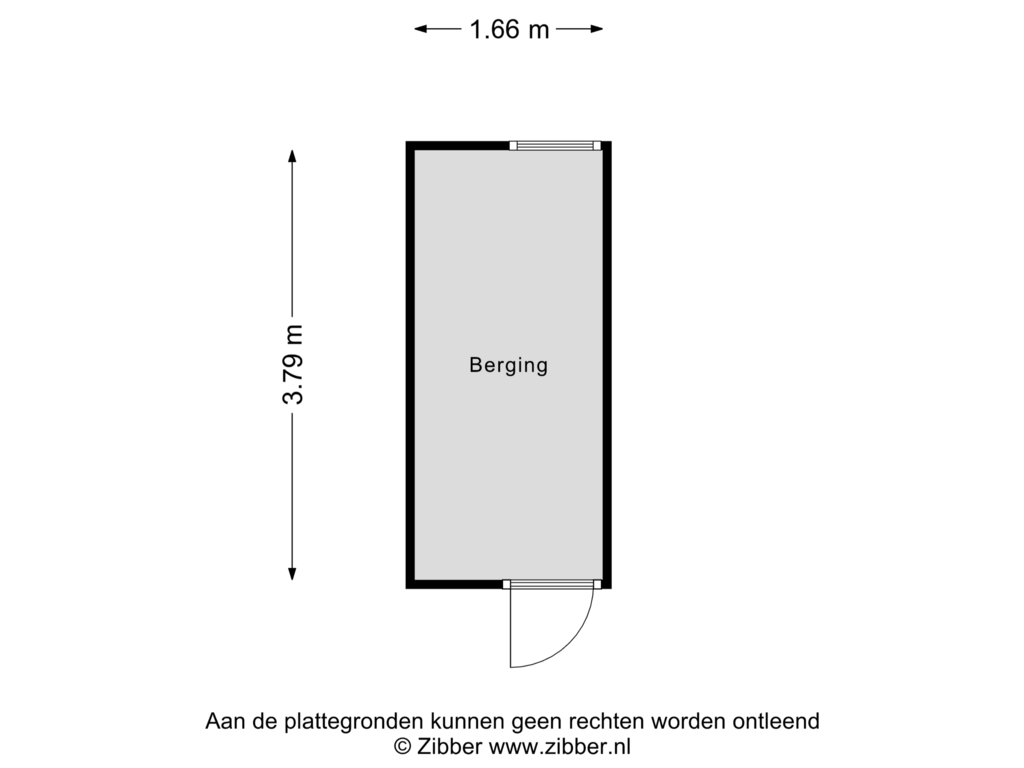 Bekijk plattegrond van Berging van Ridderspoorlaan 91