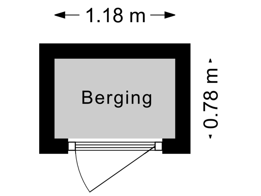 View floorplan of Berging of Dahliastraat 47