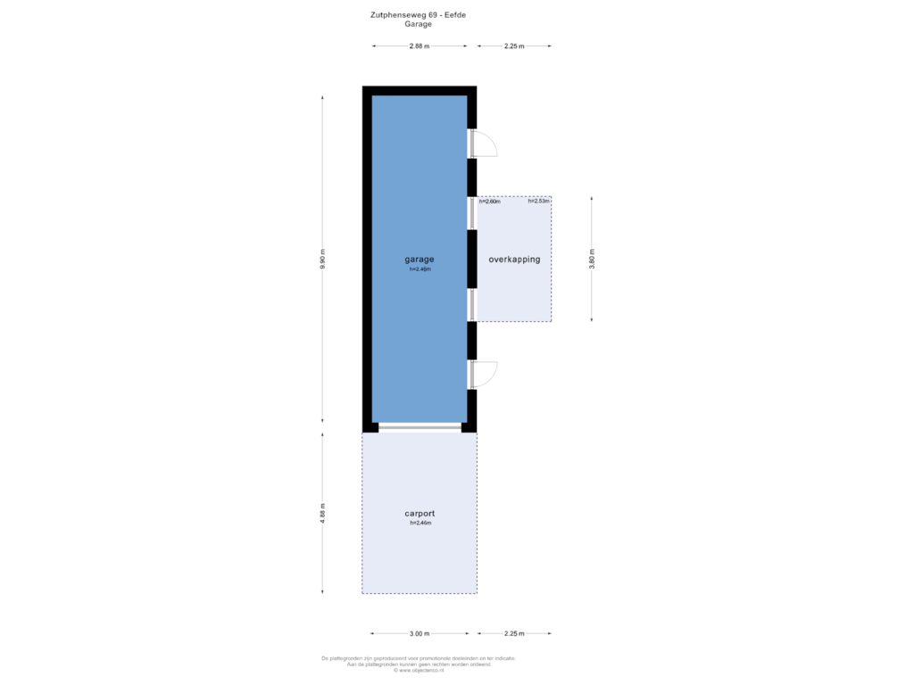 Bekijk plattegrond van GARAGE van Zutphenseweg 69