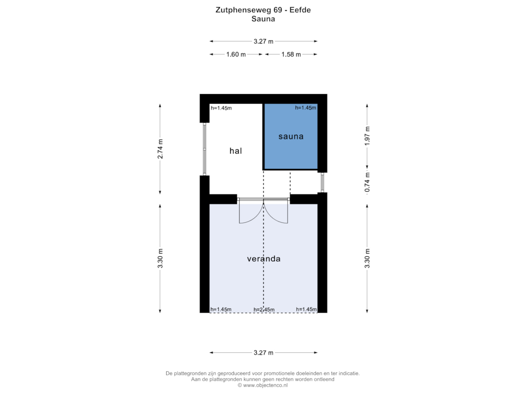 Bekijk plattegrond van SAUNA van Zutphenseweg 69