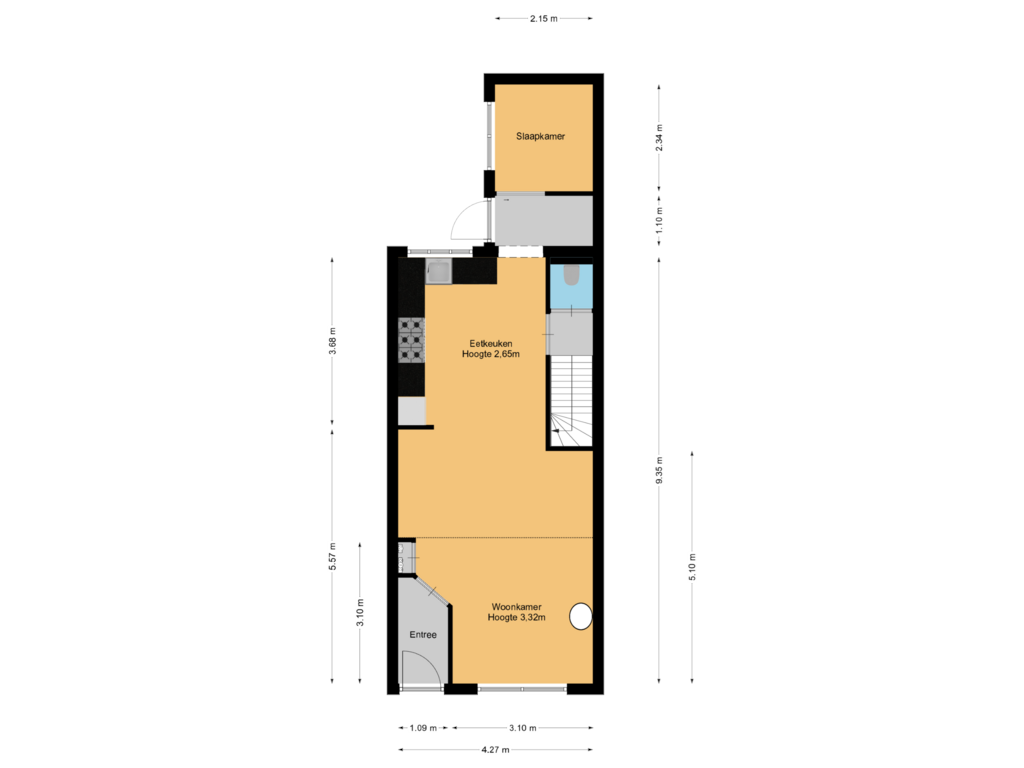 View floorplan of Begane grond of Spinnerie 5