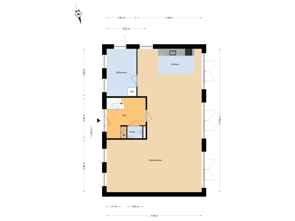 Bekijk plattegrond van Begane grond van Vrijstaande woning (Bouwnr. 1)