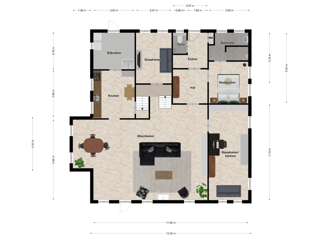 View floorplan of Begane grond of Borgerspark 102