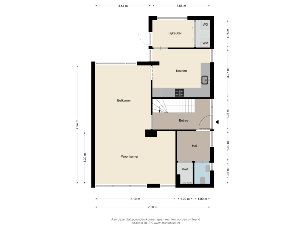 Bekijk plattegrond van Begane grond van Achtmorgenstraat 3