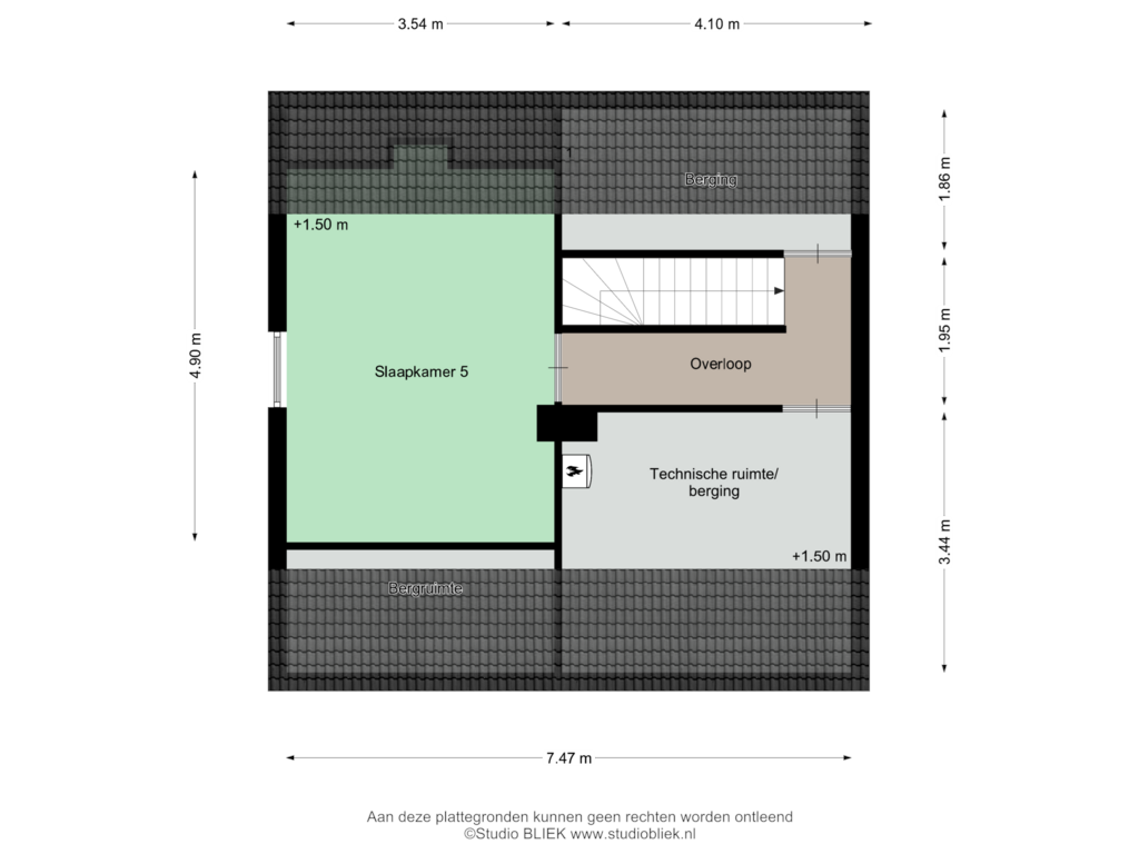 Bekijk plattegrond van Tweede verdieping van Achtmorgenstraat 3