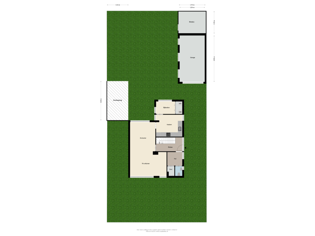 Bekijk plattegrond van Situatie tekening van Achtmorgenstraat 3