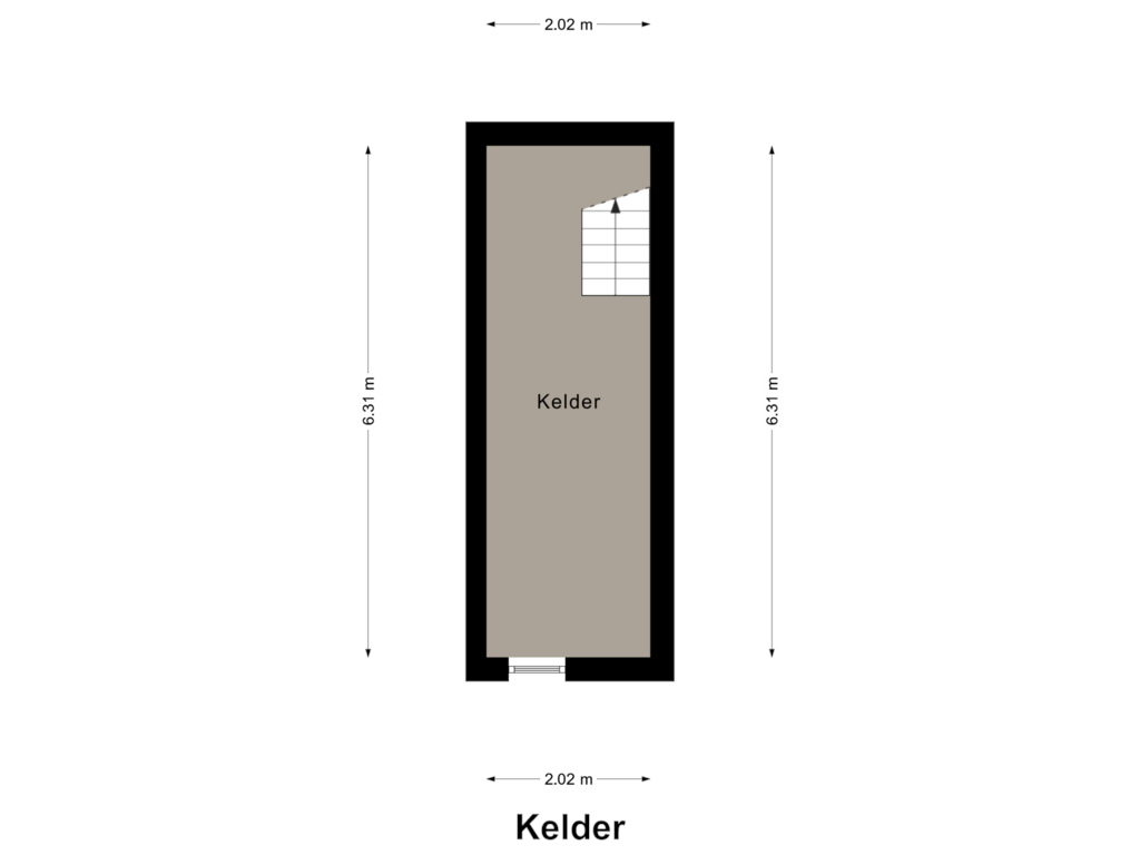 View floorplan of Kelder of Kerkstraat 83