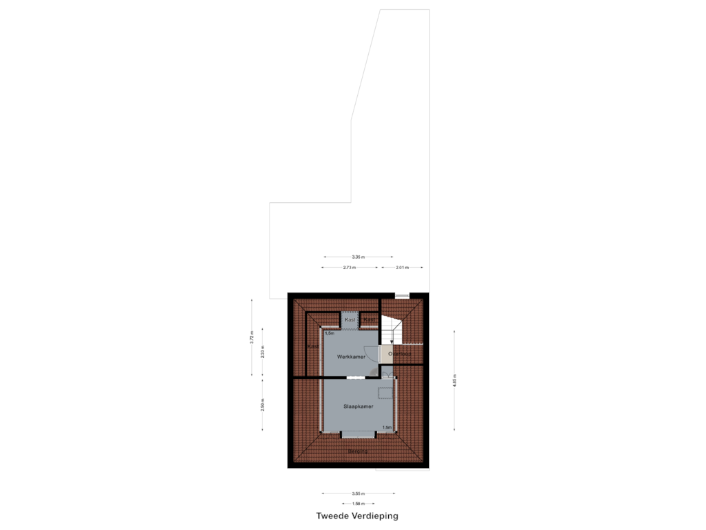 View floorplan of Tweede Verdieping of Kerkstraat 83