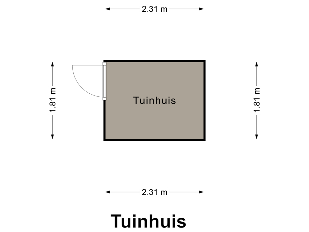 View floorplan of Tuinhuis of Kerkstraat 83