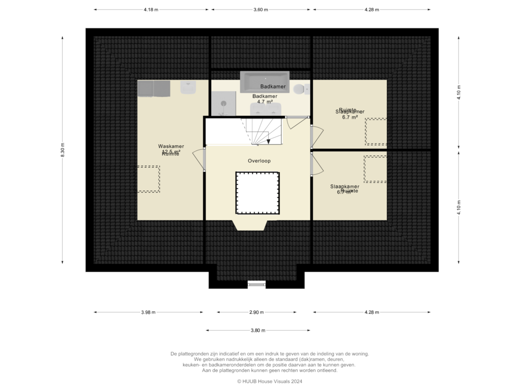 Bekijk plattegrond van 2e Verdieping van Radon 55