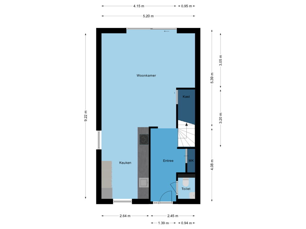 Bekijk plattegrond van Begane Grond van De Wijer 17