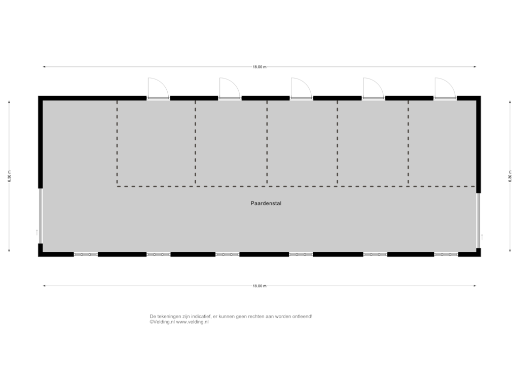 Bekijk plattegrond van Paardenstal van Hellendoornseweg 36