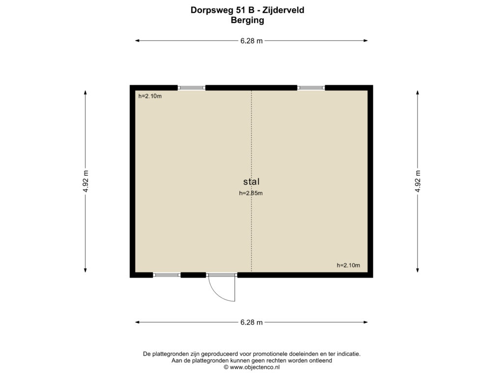 View floorplan of Berging of Dorpsweg 51-B