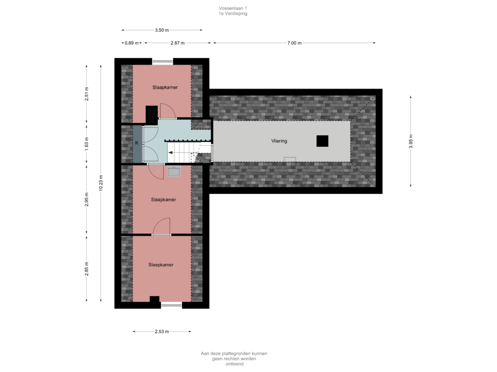 View floorplan of 1e Verdieping of Vossenlaan 1