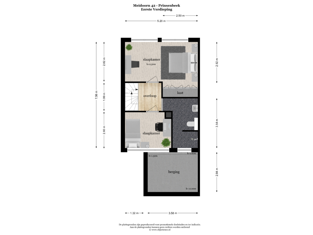 Bekijk plattegrond van Eerste Verdieping van Meidoorn 42