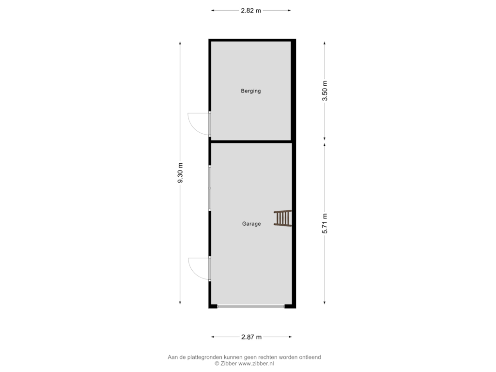 View floorplan of Garage of Middelwijkstraat 43