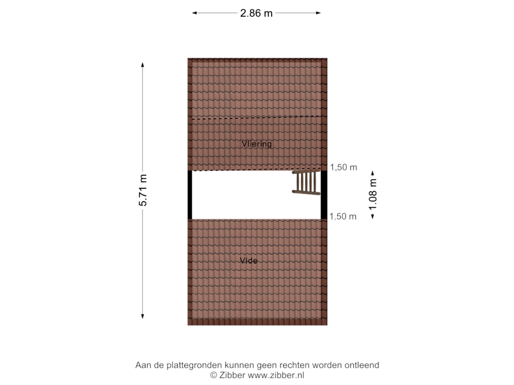 View floorplan of Vliering of Middelwijkstraat 43