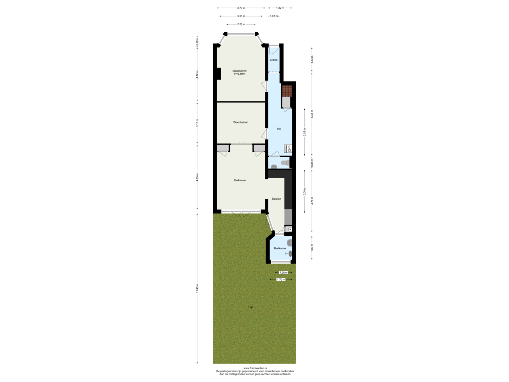 Bekijk plattegrond van Begane Grond tuin van Honingerdijk 35-A