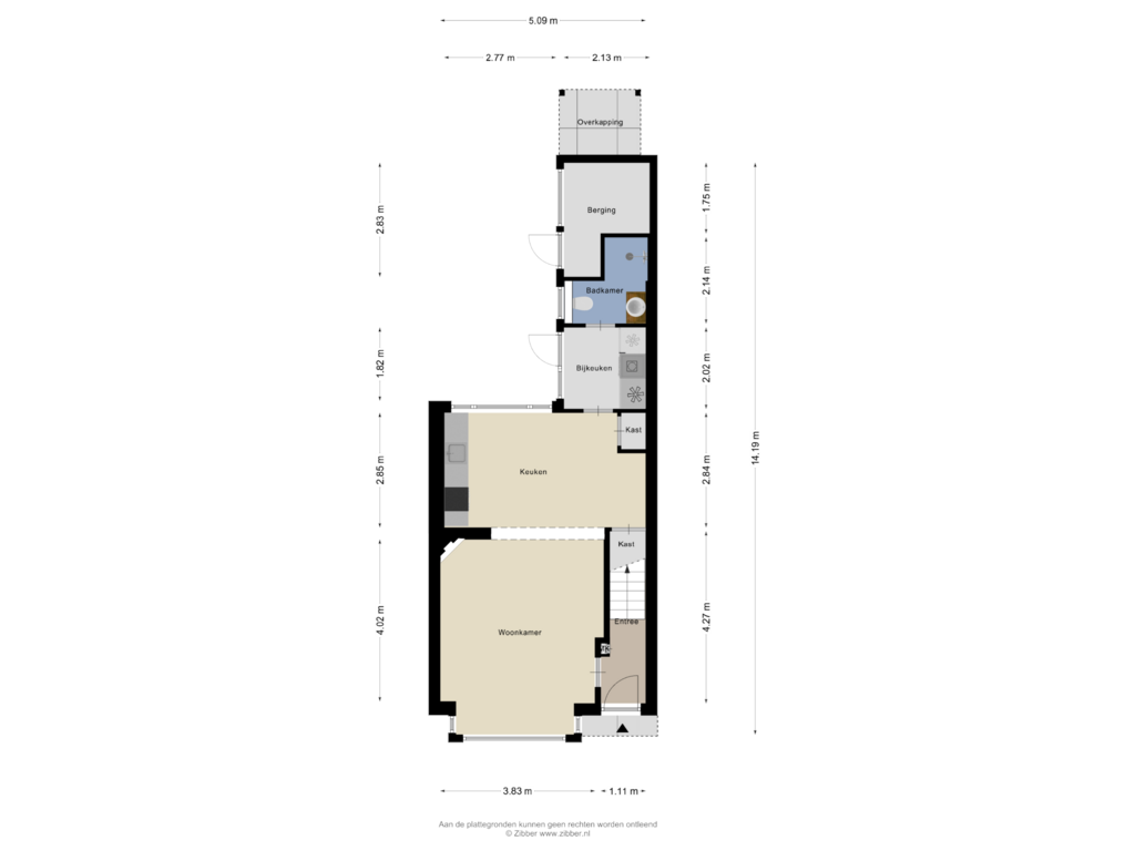 Bekijk plattegrond van Begane Grond van Albrechtsweg 11