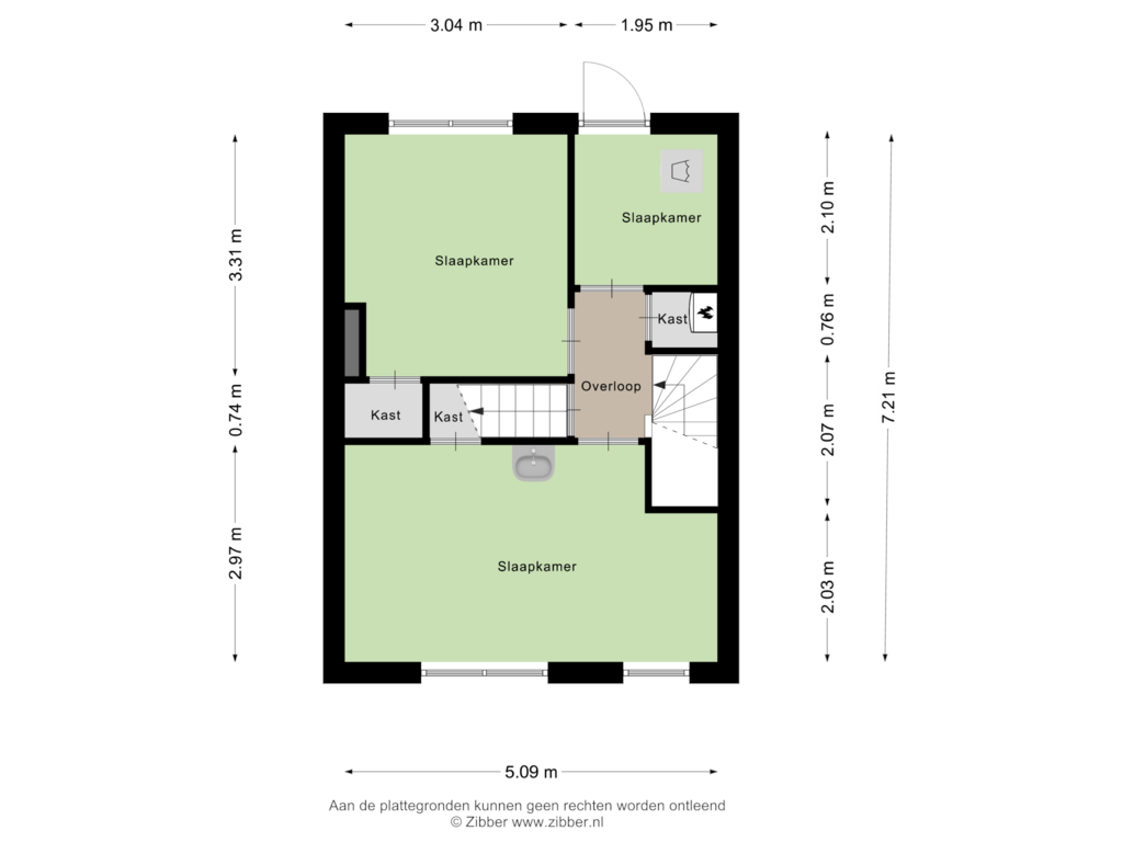 Bekijk plattegrond van 1e verdieping van Albrechtsweg 11