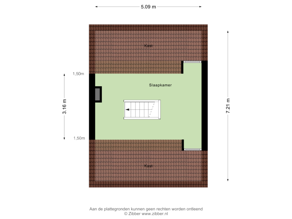 Bekijk plattegrond van 2e verdieping van Albrechtsweg 11