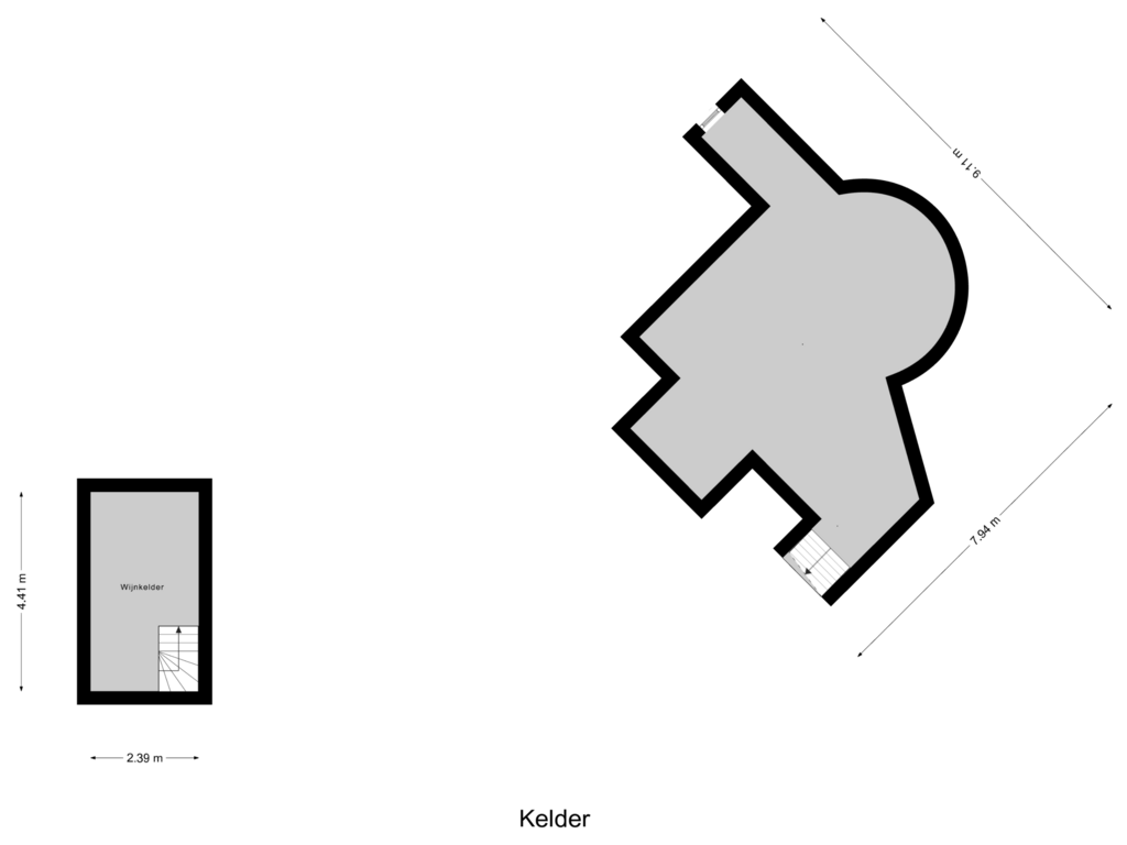 View floorplan of Kelder of Strandweg 38