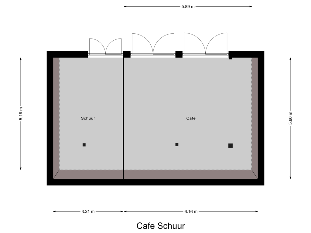 View floorplan of Cafe Schuur of Strandweg 38