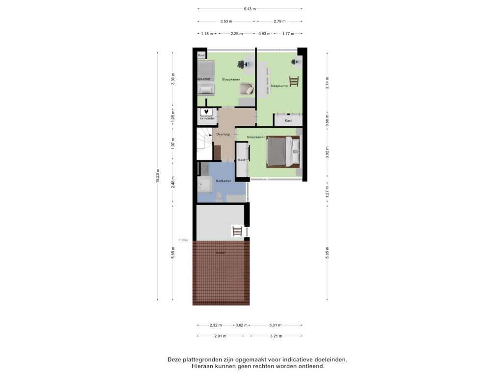 Bekijk plattegrond van Eerste Verdieping van Zuiderkruis 7