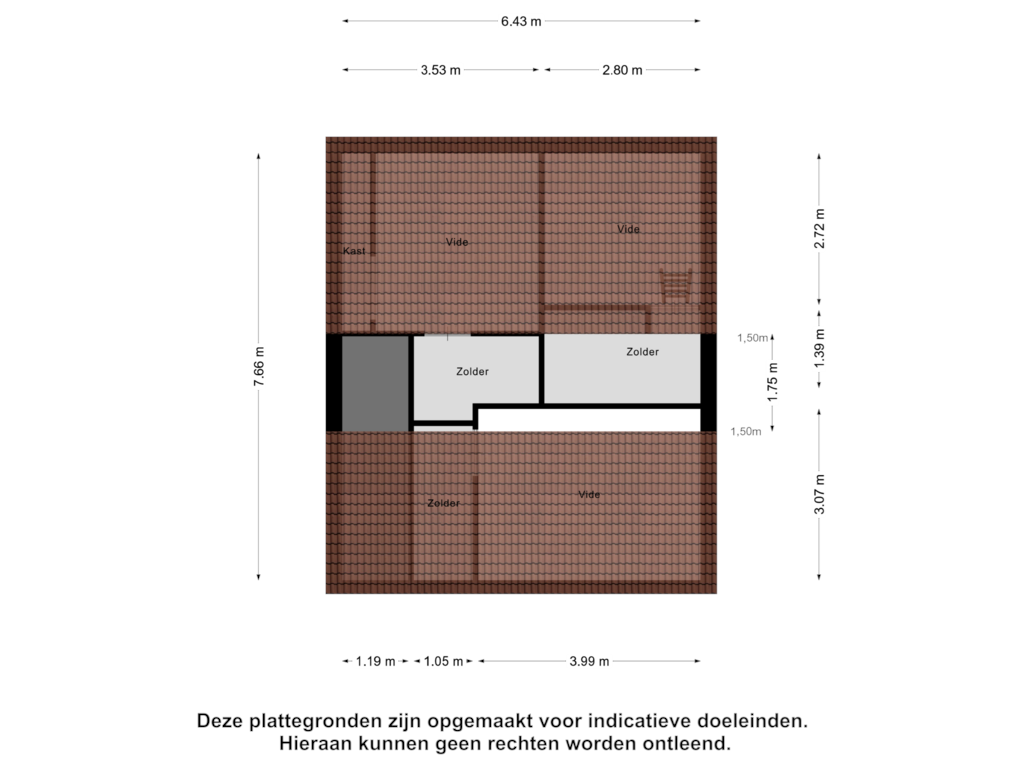 Bekijk plattegrond van Zolder van Zuiderkruis 7