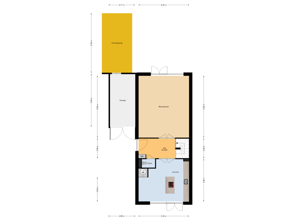 View floorplan of Begane grond of Windhaak 15