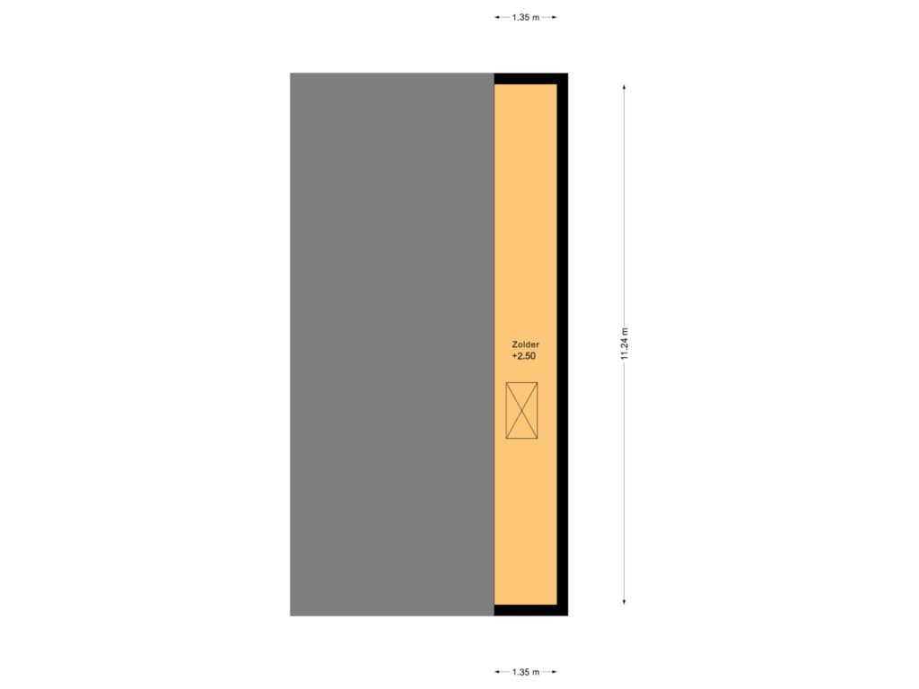 View floorplan of Zolder of Windhaak 15