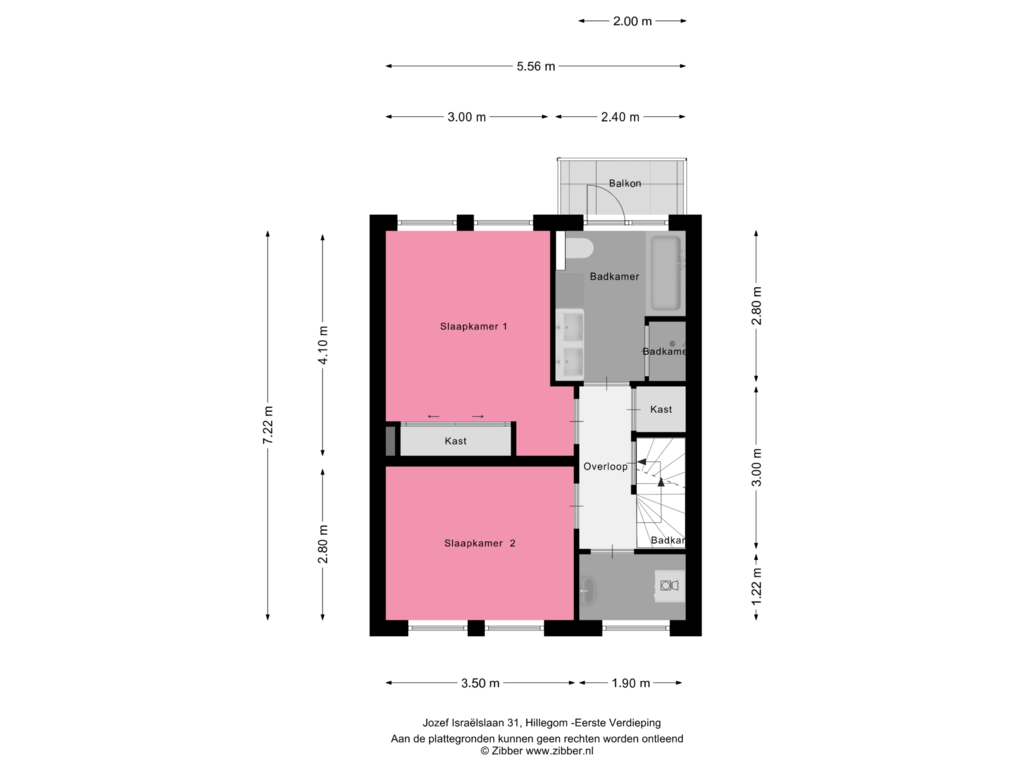 View floorplan of Eerste Verdieping of Jozef Israëlslaan 31