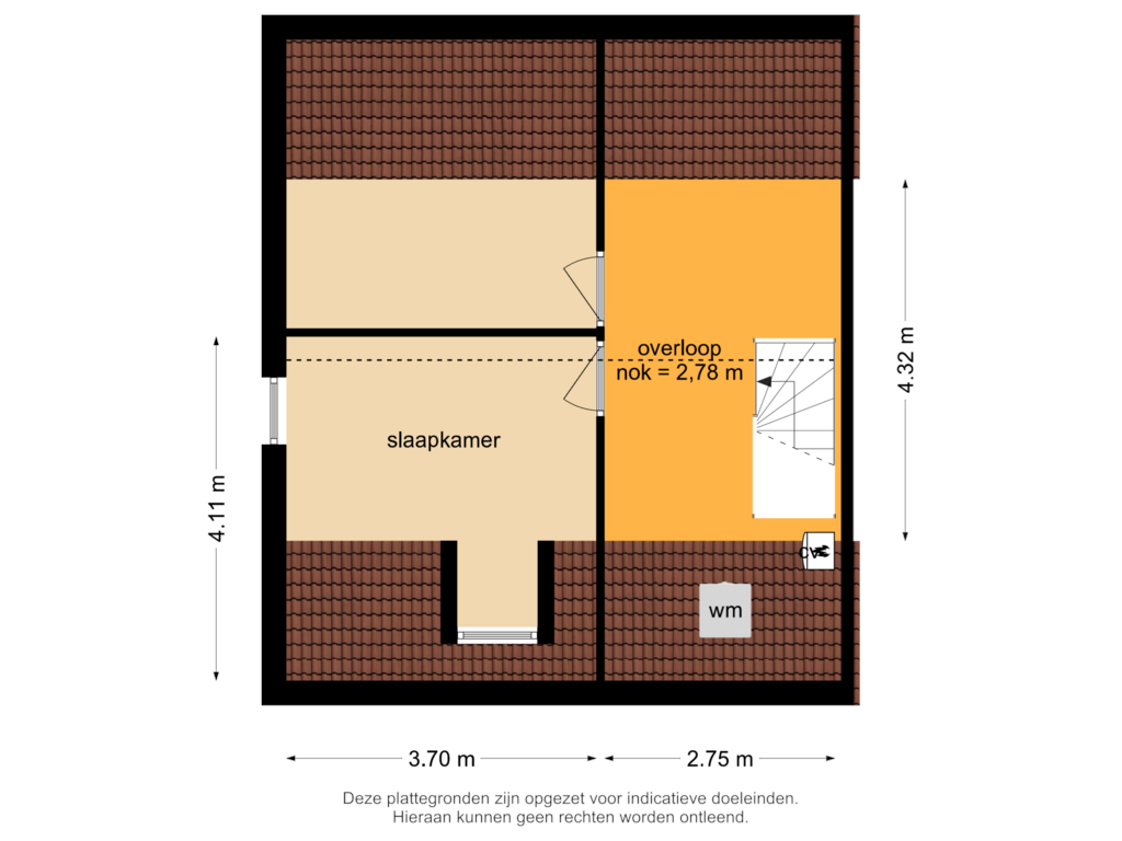 View floorplan of 2e Verdieping of Robbenstraat 10