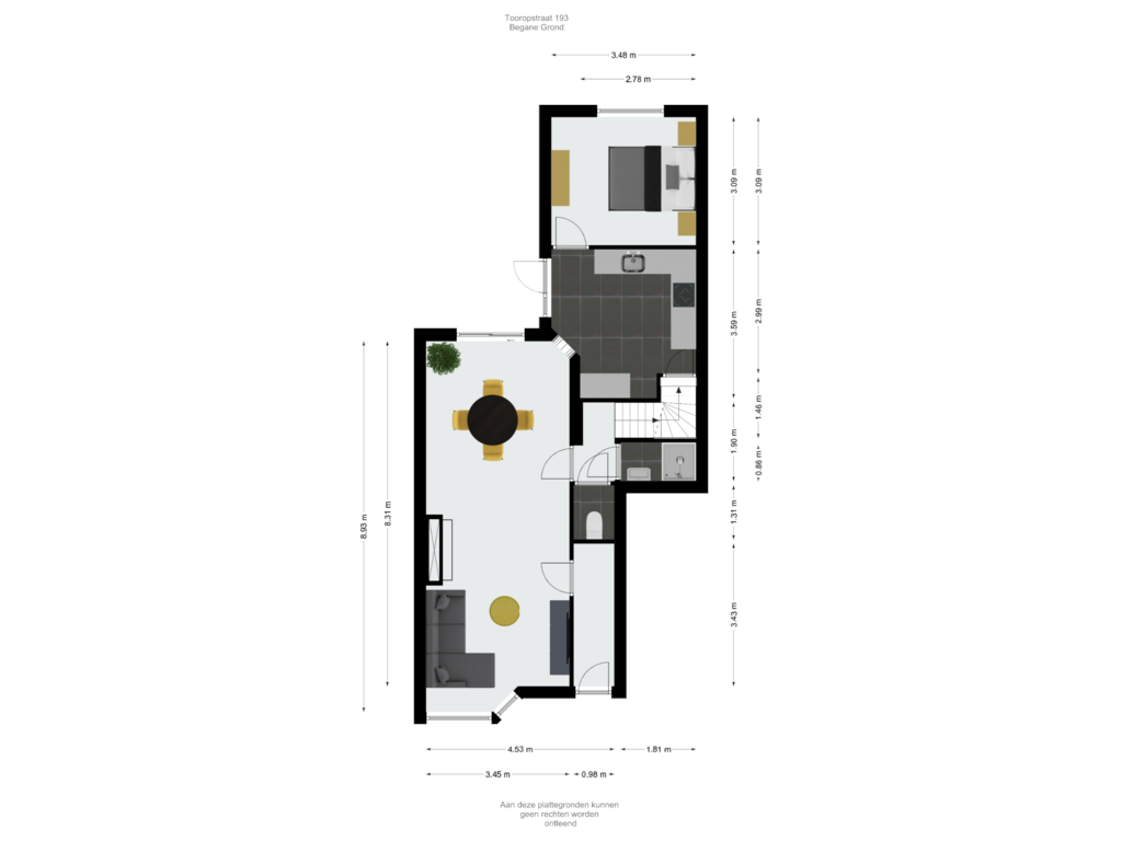 View floorplan of Begane Grond of Tooropstraat 193