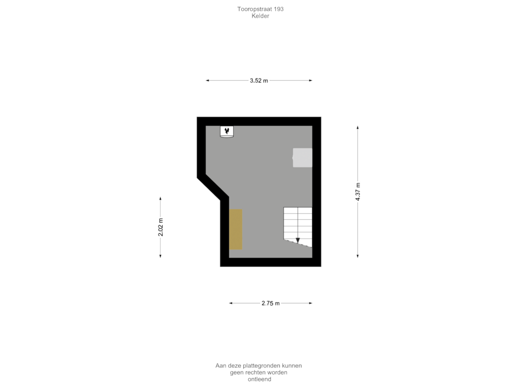 View floorplan of Kelder of Tooropstraat 193